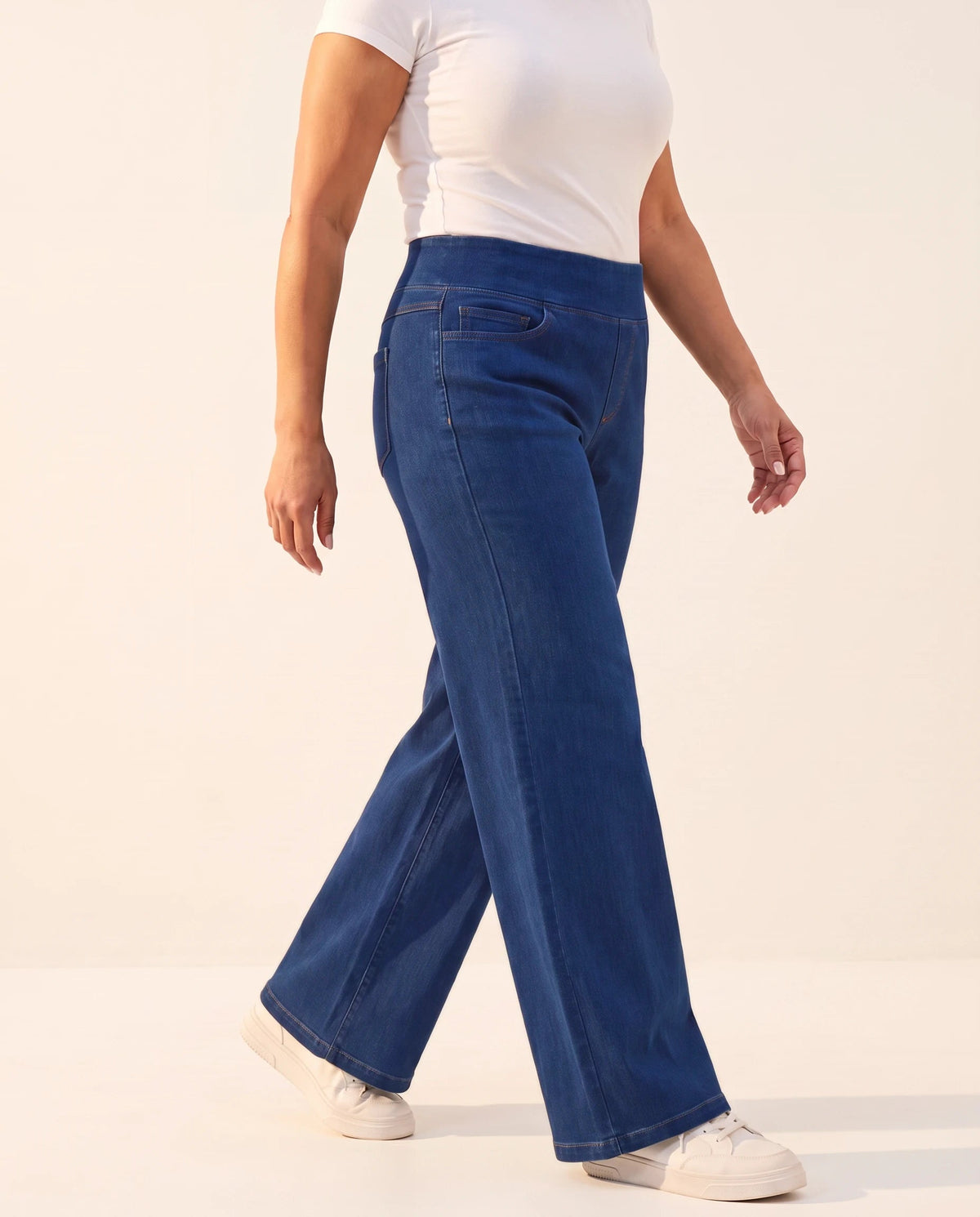 Jeans Wide Leg VivaCuerpo™ — Sin Botón, Sin Cierre — imagen 3