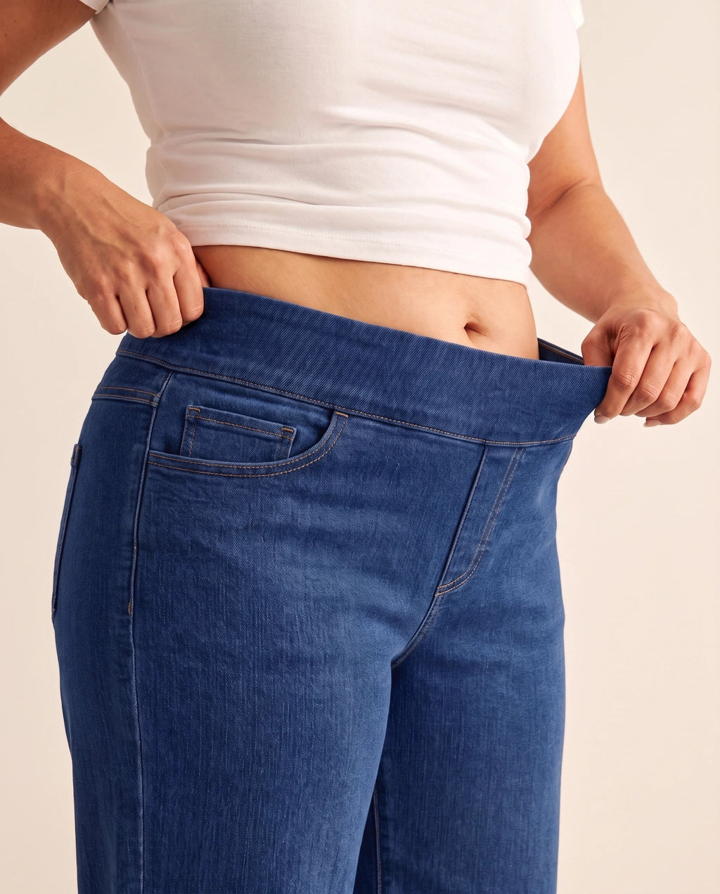 Jeans Wide Leg VivaCuerpo™ — Sin Botón, Sin Cierre — imagen 4