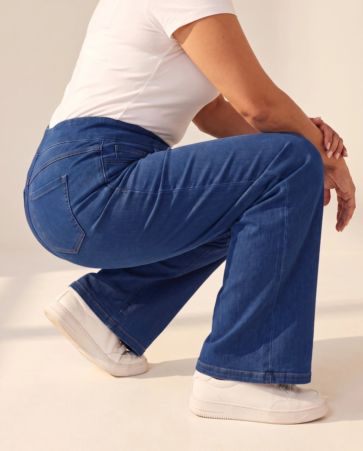 Jeans Wide Leg VivaCuerpo™ — Sin Botón, Sin Cierre — imagen 9